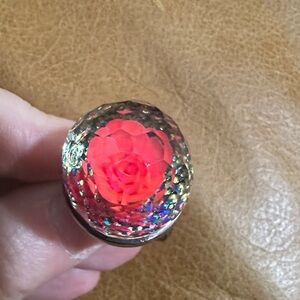 Elegant Rose Crystal Ring - costume jewelry
